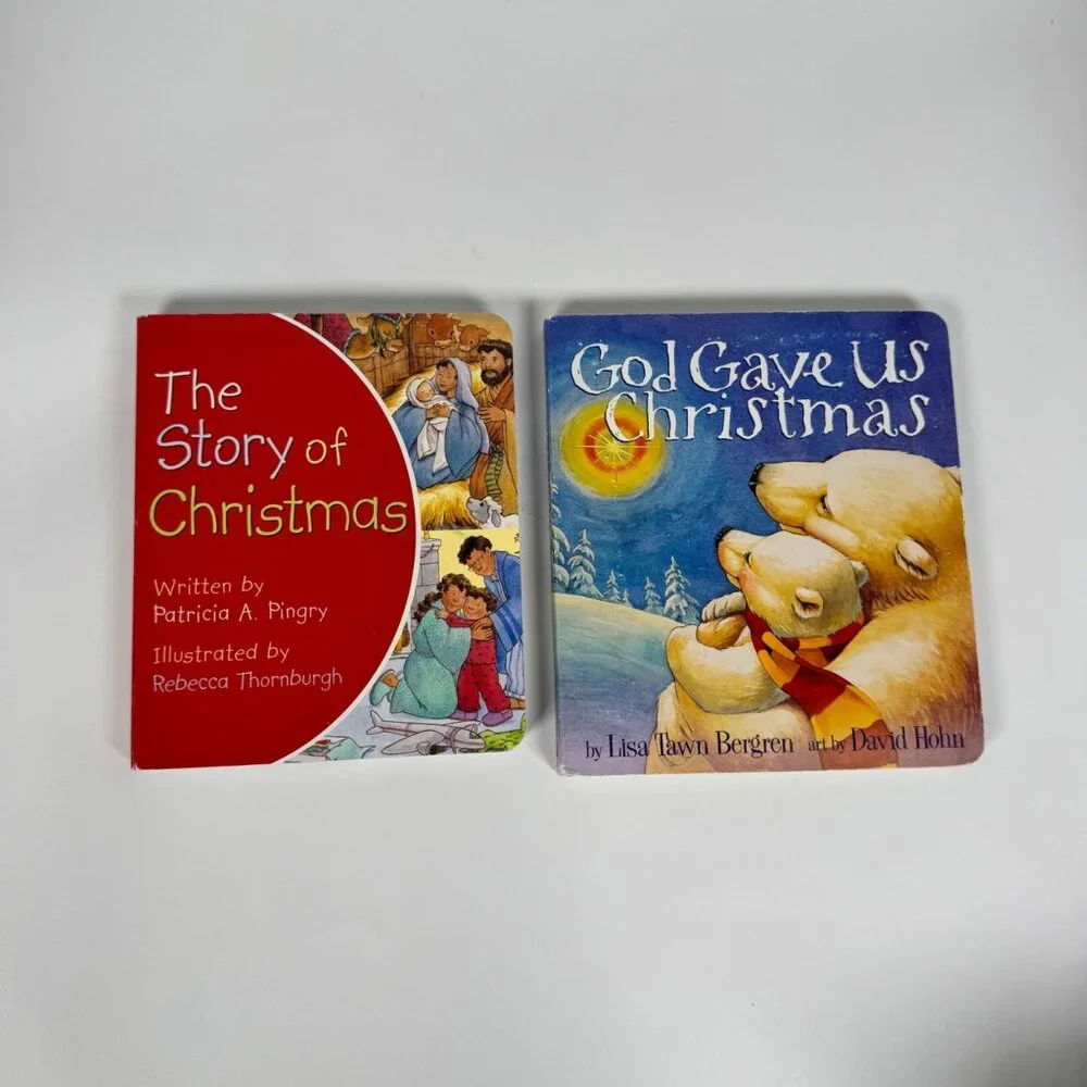 Lot 2 Christmas Board Books God Gave Us Christmas +‎ The Story of Christmas Kids